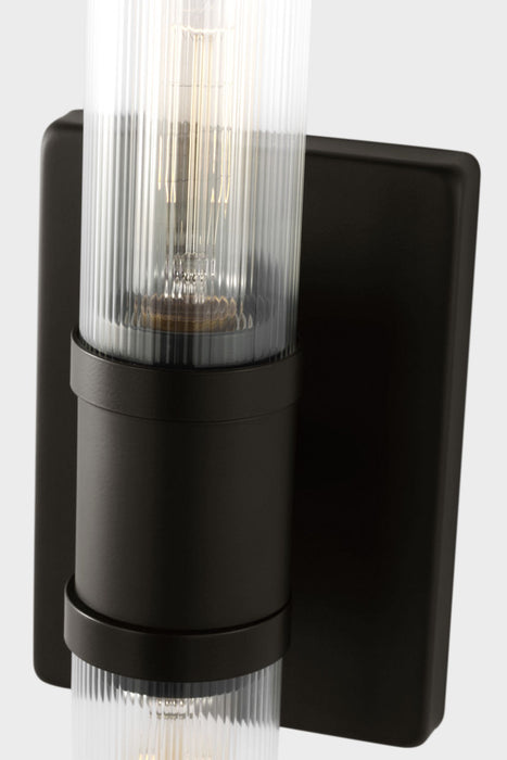 Myhouse Lighting Visual Comfort Studio - 4465002CF-112 - Two Light Vanity - Keaton - Midnight Black/Midnight Black
