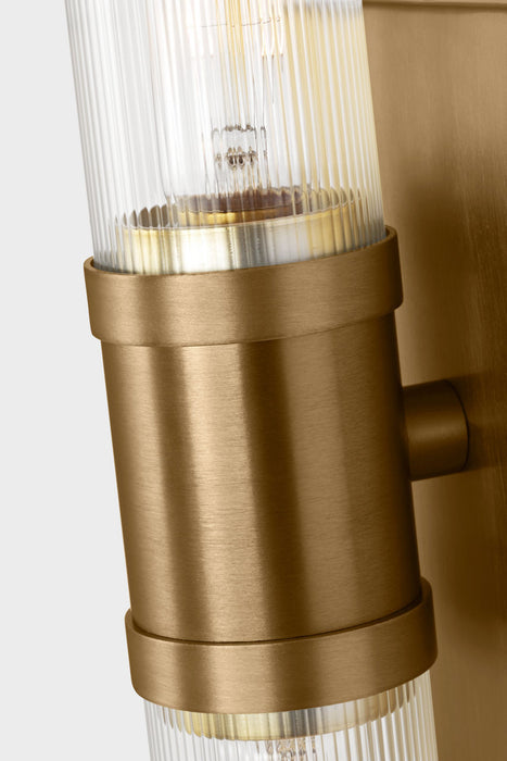 Myhouse Lighting Visual Comfort Studio - 4465002CF-848 - Two Light Vanity - Keaton - Satin Brass/Satin Brass
