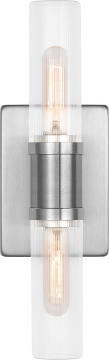 Myhouse Lighting Visual Comfort Studio - 4465002CF-962 - Two Light Vanity - Keaton - Brushed Nickel/Brushed Nickel