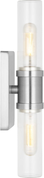Myhouse Lighting Visual Comfort Studio - 4465002CF-962 - Two Light Vanity - Keaton - Brushed Nickel/Brushed Nickel
