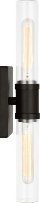 Myhouse Lighting Visual Comfort Studio - 4565002CF-112 - Two Light Vanity - Keaton - Midnight Black/Midnight Black