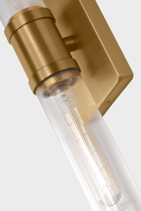 Myhouse Lighting Visual Comfort Studio - 4565002CF-848 - Two Light Vanity - Keaton - Satin Brass/Satin Brass