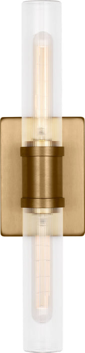 Myhouse Lighting Visual Comfort Studio - 4565002CF-848 - Two Light Vanity - Keaton - Satin Brass/Satin Brass