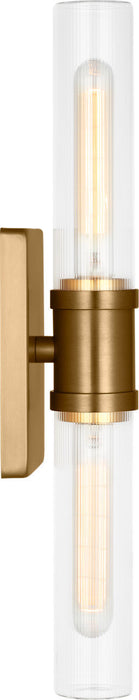 Myhouse Lighting Visual Comfort Studio - 4565002CF-848 - Two Light Vanity - Keaton - Satin Brass/Satin Brass