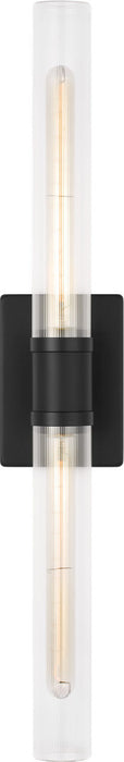 Myhouse Lighting Visual Comfort Studio - 4665002CF-112 - Two Light Vanity - Keaton - Midnight Black/Midnight Black