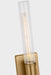 Myhouse Lighting Visual Comfort Studio - 4665002CF-848 - Two Light Vanity - Keaton - Satin Brass/Satin Brass
