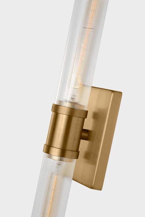 Myhouse Lighting Visual Comfort Studio - 4665002CF-848 - Two Light Vanity - Keaton - Satin Brass/Satin Brass