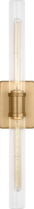 Myhouse Lighting Visual Comfort Studio - 4665002CF-848 - Two Light Vanity - Keaton - Satin Brass/Satin Brass