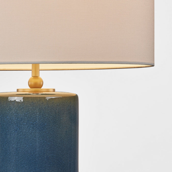 Myhouse Lighting Visual Comfort Studio - KST1241DOC - One Light Table Lamp - Lauren - Deep Ocean Crackle/Deep Ocean Crackle