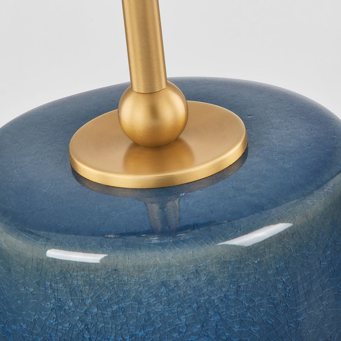 Myhouse Lighting Visual Comfort Studio - KST1241DOC - One Light Table Lamp - Lauren - Deep Ocean Crackle/Deep Ocean Crackle