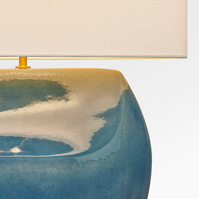 Myhouse Lighting Visual Comfort Studio - HT1161DOC - One Light Table Lamp - Pente - Deep Ocean Crackle/Deep Ocean Crackle
