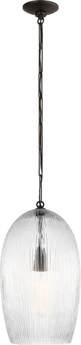 Myhouse Lighting Visual Comfort Studio - HP1001AI - One Light Pendant - Serafina - Aged Iroged Iron