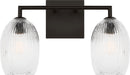 Myhouse Lighting Visual Comfort Studio - HV1002AI - Two Light Bath - Serafina - Aged Iroged Iron