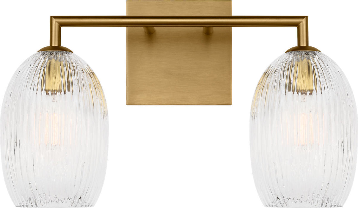 Myhouse Lighting Visual Comfort Studio - HV1002BBS - Two Light Bath - Serafina - Burnished Brass/Burnished Brass