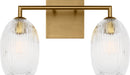 Myhouse Lighting Visual Comfort Studio - HV1002BBS - Two Light Bath - Serafina - Burnished Brass/Burnished Brass