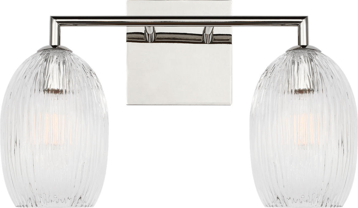 Myhouse Lighting Visual Comfort Studio - HV1002PN - Two Light Bath - Serafina - Polished Nickel/Polished Nickel