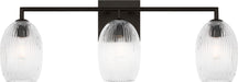 Myhouse Lighting Visual Comfort Studio - HV1003AI - Three Light Bath - Serafina - Aged Iroged Iron