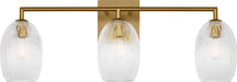 Myhouse Lighting Visual Comfort Studio - HV1003BBS - Three Light Bath - Serafina - Burnished Brass/Burnished Brass
