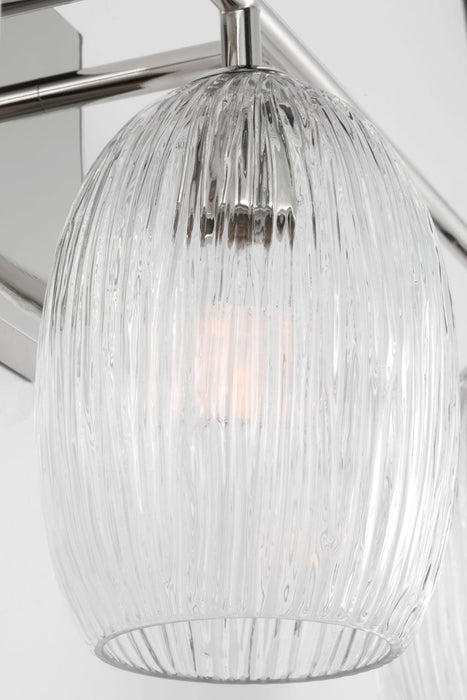 Myhouse Lighting Visual Comfort Studio - HV1003PN - Three Light Bath - Serafina - Polished Nickel/Polished Nickel