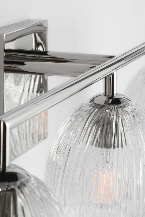 Myhouse Lighting Visual Comfort Studio - HV1003PN - Three Light Bath - Serafina - Polished Nickel/Polished Nickel