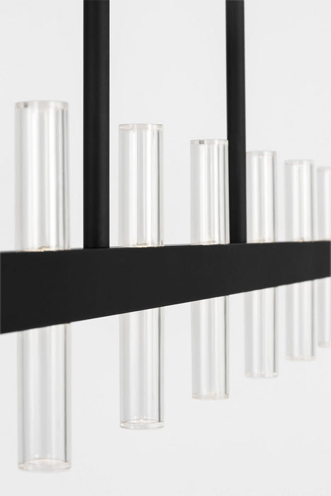 Myhouse Lighting Visual Comfort Studio - SLC11120MBK - LED Linear Pendant - Silas - Midnight Black/Midnight Black