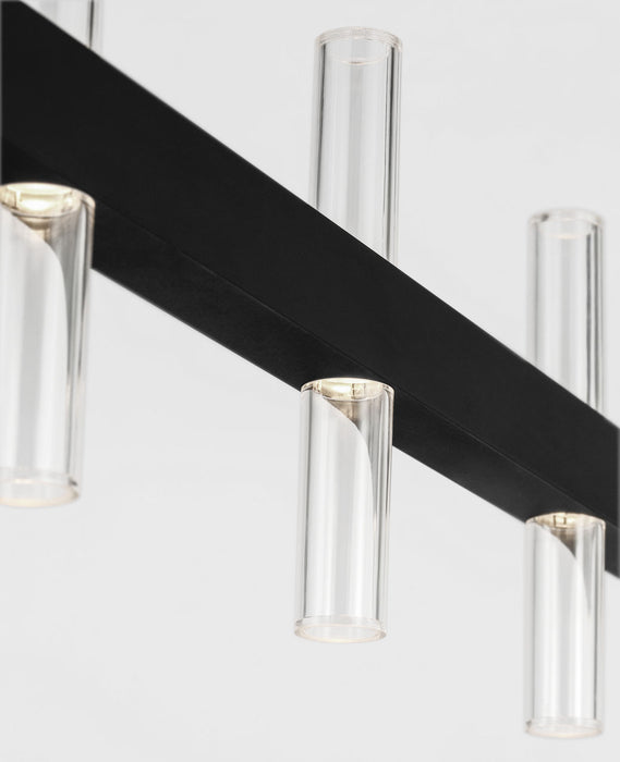 Myhouse Lighting Visual Comfort Studio - SLC11120MBK - LED Linear Pendant - Silas - Midnight Black/Midnight Black