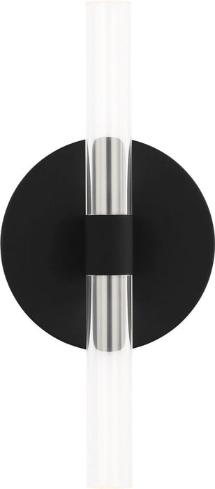 Myhouse Lighting Visual Comfort Studio - SLW1082MBK - LED Wall Sconce - Silas - Midnight Black/Midnight Black