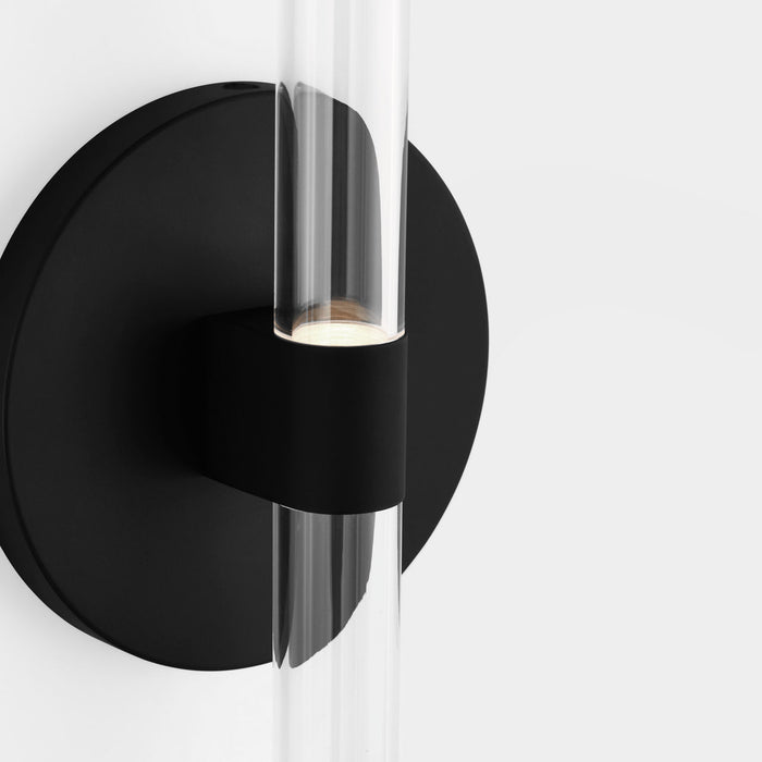 Myhouse Lighting Visual Comfort Studio - SLW1092MBK - LED Wall Sconce - Silas - Midnight Black/Midnight Black