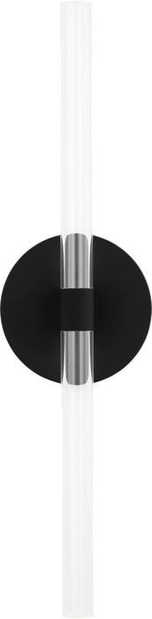 Myhouse Lighting Visual Comfort Studio - SLW1092MBK - LED Wall Sconce - Silas - Midnight Black/Midnight Black