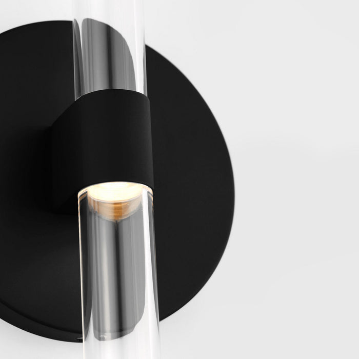 Myhouse Lighting Visual Comfort Studio - SLW1102MBK - LED Wall Sconce - Silas - Midnight Black/Midnight Black