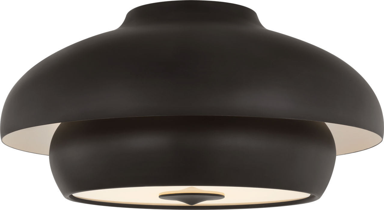 Myhouse Lighting Visual Comfort Studio - LXF1031AI - One Light Flush Mount - Solene - Aged Iroged Iron