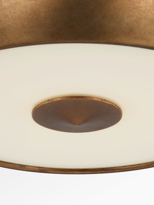Myhouse Lighting Visual Comfort Studio - LXF1031VGD - One Light Flush Mount - Solene - Vintage Gild/Vintage Gild