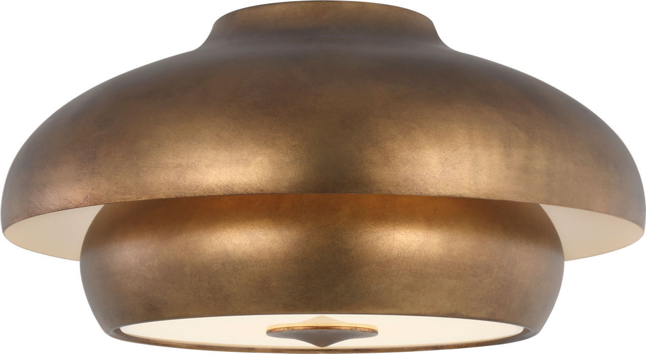 Myhouse Lighting Visual Comfort Studio - LXF1031VGD - One Light Flush Mount - Solene - Vintage Gild/Vintage Gild