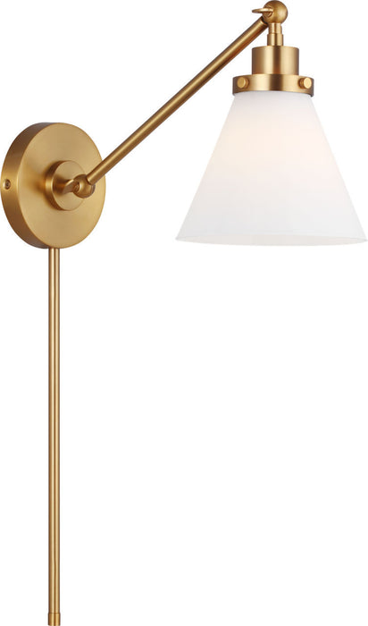 Myhouse Lighting Visual Comfort Studio - CW1121BBSMG - One Light Wall Sconce - Wellfleet - Burnished Brass/Burnished Brass