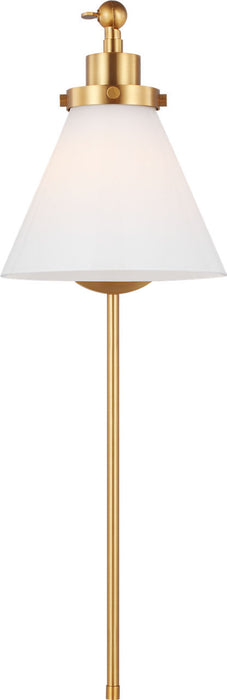 Myhouse Lighting Visual Comfort Studio - CW1121BBSMG - One Light Wall Sconce - Wellfleet - Burnished Brass/Burnished Brass
