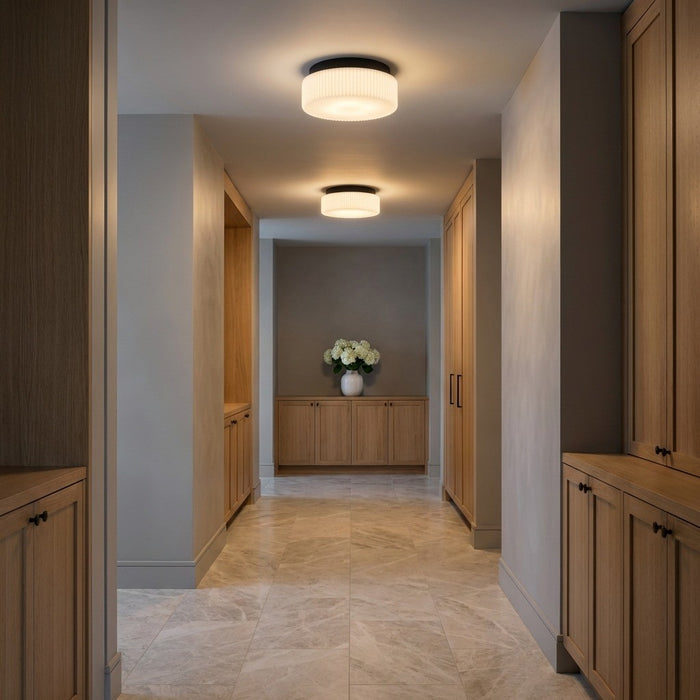 Myhouse Lighting Generation Lighting - GLF1992MBKE - Two Light Flush Mount - Axira - Midnight Black