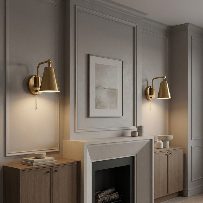 Myhouse Lighting Generation Lighting - GLW2001BN - One Light Wall Sconce - Drae - Brushed Nickel