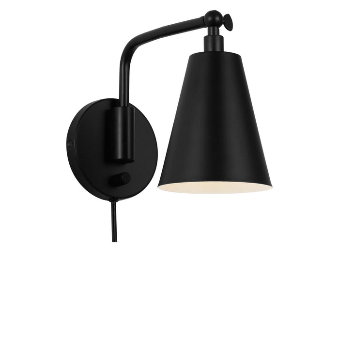 Myhouse Lighting Generation Lighting - GLW2001MBK - One Light Wall Sconce - Drae - Midnight Black