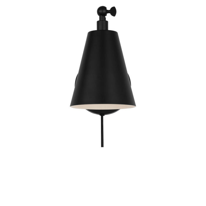 Myhouse Lighting Generation Lighting - GLW2001MBKE - One Light Wall Sconce - Drae - Midnight Black
