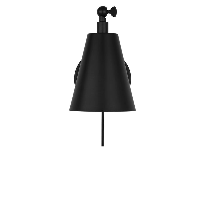 Myhouse Lighting Generation Lighting - GLW2001MBKE - One Light Wall Sconce - Drae - Midnight Black