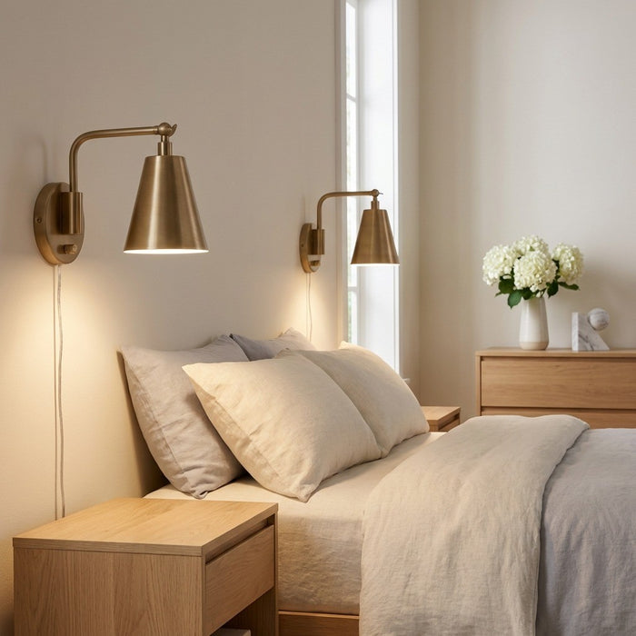 Myhouse Lighting Generation Lighting - GLW2001SBE - One Light Wall Sconce - Drae - Satin Brass