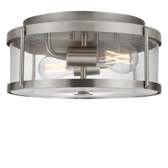 Myhouse Lighting Generation Lighting - GLF1732BNE - Two Light Flush Mount - Lumra - Brushed Nickel