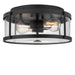 Myhouse Lighting Generation Lighting - GLF1732MBK - Two Light Flush Mount - Lumra - Midnight Black