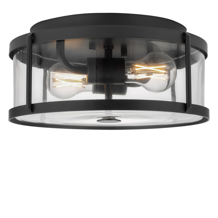 Myhouse Lighting Generation Lighting - GLF1732MBKE - Two Light Flush Mount - Lumra - Midnight Black