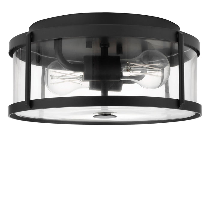 Myhouse Lighting Generation Lighting - GLF1732MBKE - Two Light Flush Mount - Lumra - Midnight Black