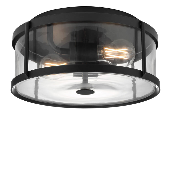 Myhouse Lighting Generation Lighting - GLF1732MBKE - Two Light Flush Mount - Lumra - Midnight Black