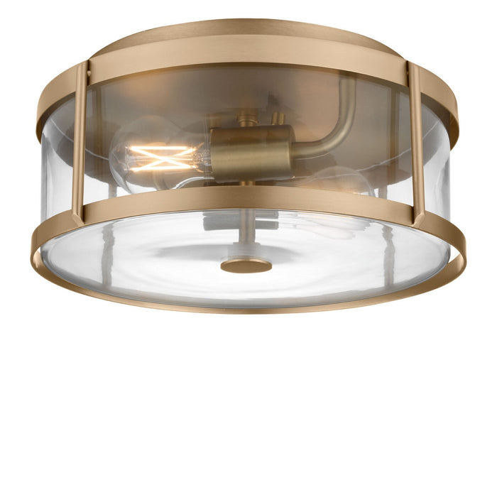 Myhouse Lighting Generation Lighting - GLF1732SB - Two Light Flush Mount - Lumra - Satin Brass