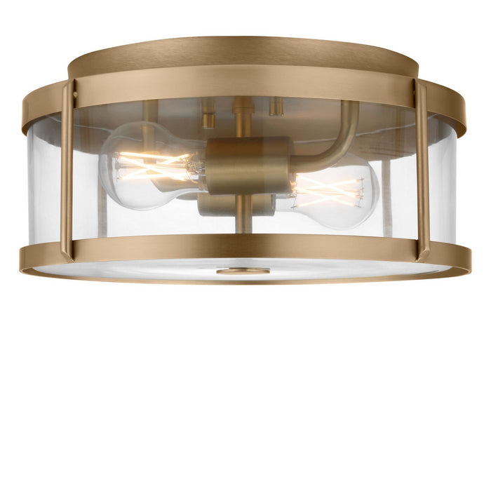 Myhouse Lighting Generation Lighting - GLF1732SBE - Two Light Flush Mount - Lumra - Satin Brass