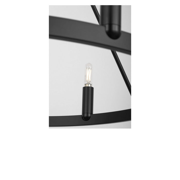 Myhouse Lighting Generation Lighting - GLC2016MBKE - Six Light Chandelier - Mirla - Midnight Black