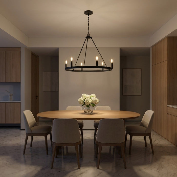 Myhouse Lighting Generation Lighting - GLC2016MBKE - Six Light Chandelier - Mirla - Midnight Black